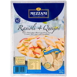 massa ravioli de 4queijos mezzani 400gr