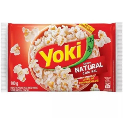 pipoca microondas yoki natural com sal 100g
