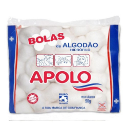 algodao apolo hidrofilo em bolas 50g