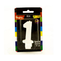 vela aniversario regina n1 branca un