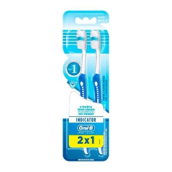 escova dental oral-b indicator plus 35 - 2 unidades