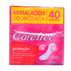 protetor diario carefree com perfume com 40 un