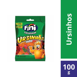 bala fini gelatina ursinhos brilho 100gr