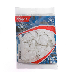 regina baloes liso c/50un branco