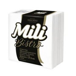 guardanapo mili 30x29,5 bistro com 50 unidades