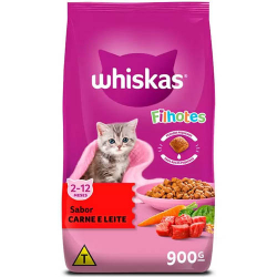 alimento para gatos whiskas filhote carne - 900g