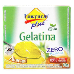 po para gelatina lowcucar 10g zero stevia abacaxi
