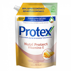 sabonete liquido antibacteriano para as maos protex nutri protect vitamina e sache 900ml refil super economico