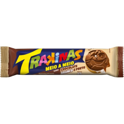 biscoito recheado trakinas chocolate/chocolate branco 126g