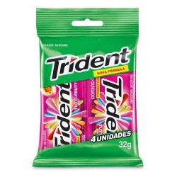 goma de mascar trident sabor tutti frutti c/ 5 unids. 8g
