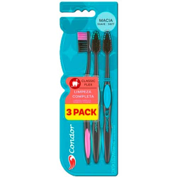 escova dental condor top classic flex c/3 macia