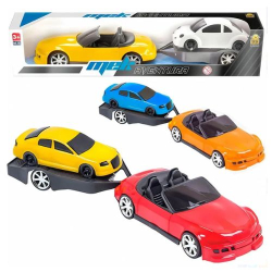 brinq. carro mek conversilvel c/ carreta bs toys