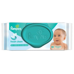 toalhinhas umedecidas pampers fresh clean - 48 unidades