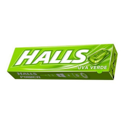 bala uva verde halls pacote 28g