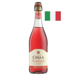 vinho frisante rose cella 750ml lambrusco suave