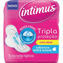 absorvente externo intimus tripla protecao suave c/abas - 8 unidades
