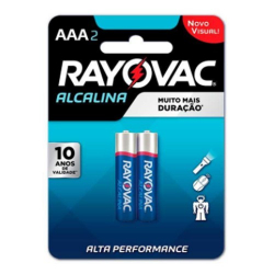pilha rayovac aaa 2 alcalina 02 unids.