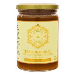 doce abob. c/coco tesouro real 400g zero acucar