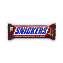 chocolate com recheio de caramelo, amendoim e nougat snickers pacote 45g