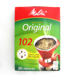 filtro de papel melitta medio no102 com 30 unids.