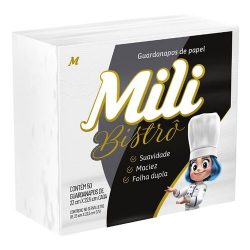 guardanapo mili bistro 23x22,5cm c/ 50 unids.