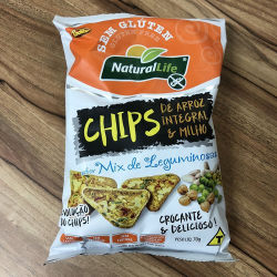 chips arroz integral 70g milho natural life churrasco