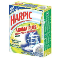 pedra sanitaria harpic aroma plus frutas citricas 25g