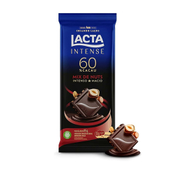 choc. barra lacta intense 85g 60% mix de nuts