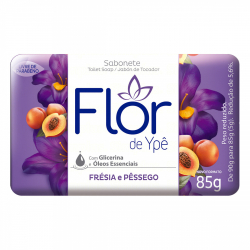 sabonete em barra fresia e pessego flor de ype cartucho 85g