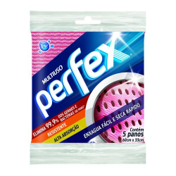 perfex rosa antibacteria com 5 unid.