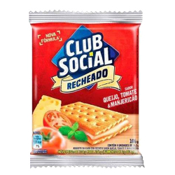 biscoito recheado club social queijo/tomate/manjericao 106gr