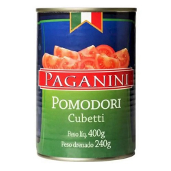 tomates paganini pelados em cubos 240g
