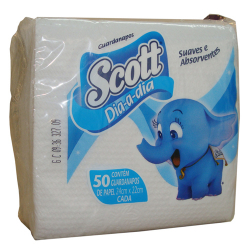 guardanapo scott dia-a-dia 24x22cm com 50unid.