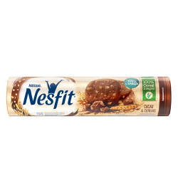 biscoito integral cacau & cereais nestle nesfit pacote 160g
