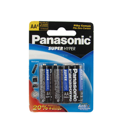 pilha panasonic super hyper aa pequena c/4unid.