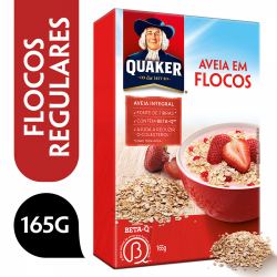 aveia em flocos quaker caixa 165g