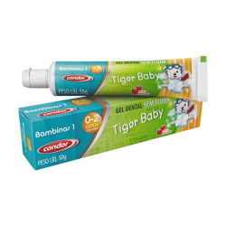 gel dental condor bambinos 1 tigor baby 6+ meses morango 50g