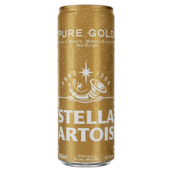 cerveja stella artois 350ml pure gold lata