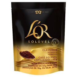 cafe soluvel l`or sache 40g classic