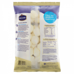 pao de queijo tradicional mezzani pacote 1kg