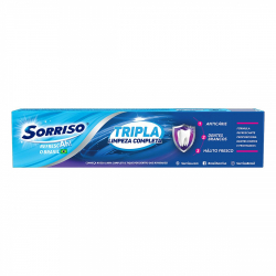 creme dental sorriso tripla limpeza completa caixa 120g