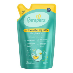 sabonete liq. pampers 350ml refil glicerina