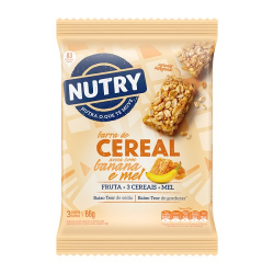 barra de cereal nutry aveia, banana e mel 3unid. 66g