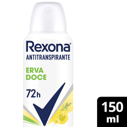 desodorante aerosol rexona 90g feminino erva doce