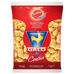 massa concha galo semola 500g