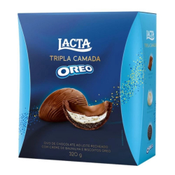 ovo de pascoa lacta tripla camada oreo - 320g