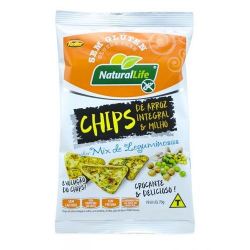 chips arroz integral 70g milho natural life queijo