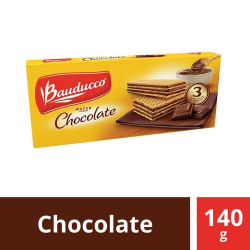 wafer bauducco 3 camadas de recheio sabor chocolate 140g