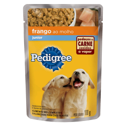 pedigree junior com pedacos de frango ao molho sache 100g