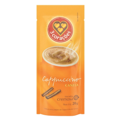 cafe cappucino 3 coracoes canela 20g